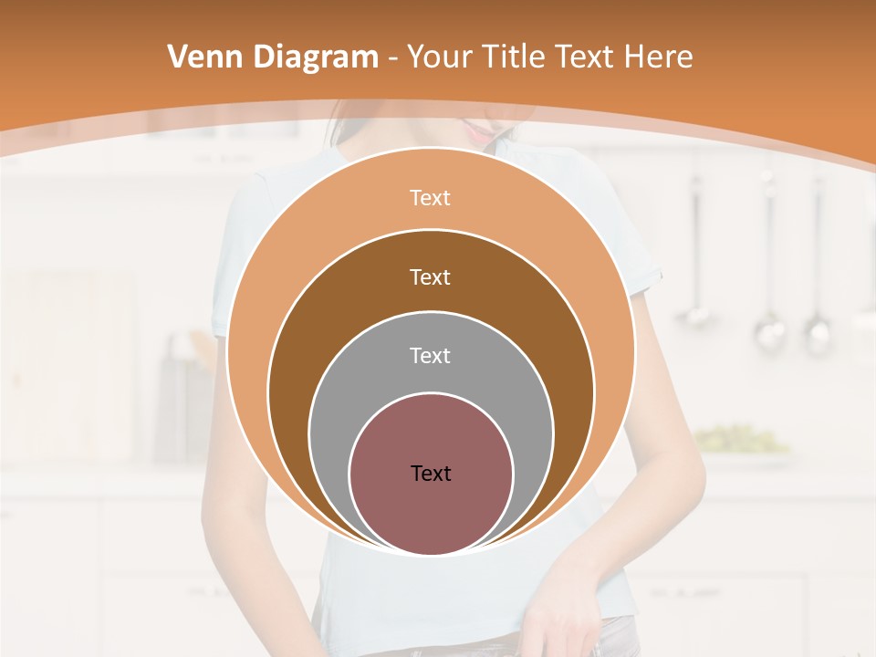 Woman Cooking In Kitchen PowerPoint Template