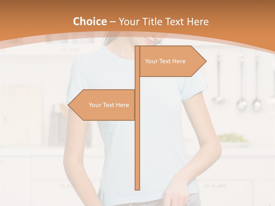 Woman Cooking In Kitchen PowerPoint Template