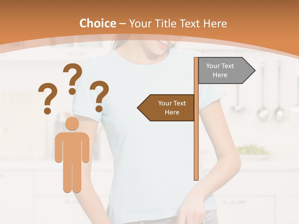 Woman Cooking In Kitchen PowerPoint Template