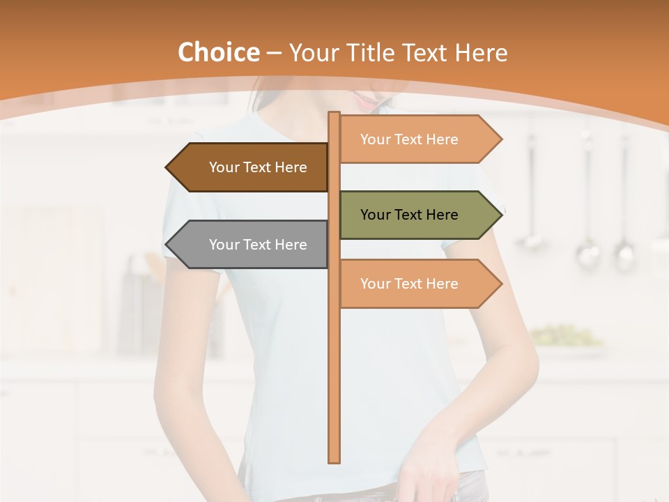 Woman Cooking In Kitchen PowerPoint Template