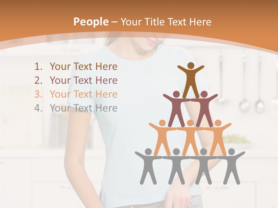 Woman Cooking In Kitchen PowerPoint Template