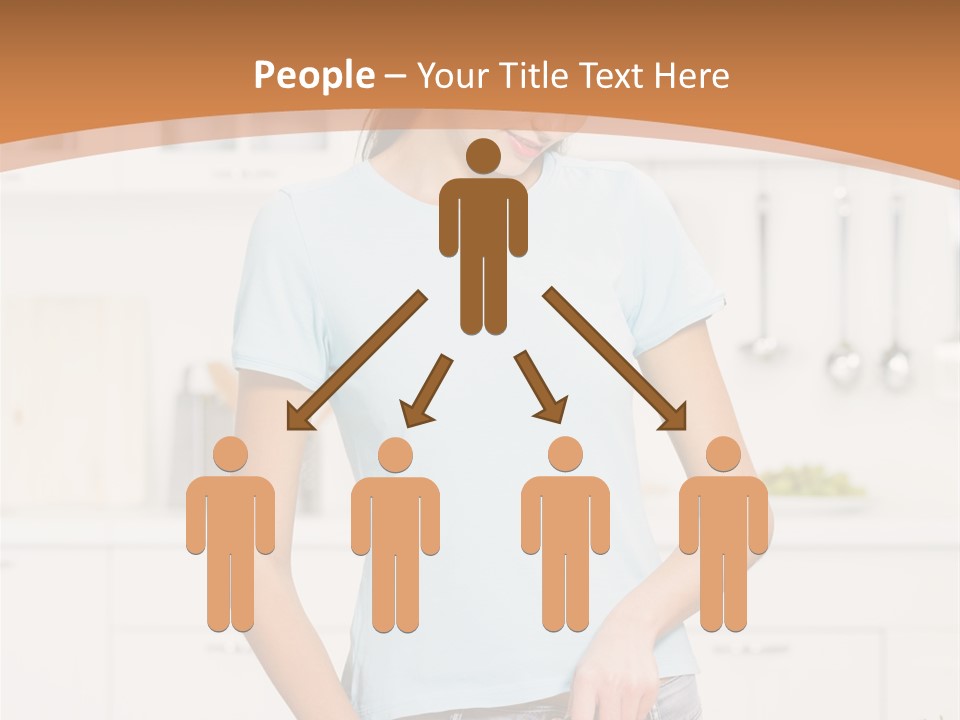 Woman Cooking In Kitchen PowerPoint Template