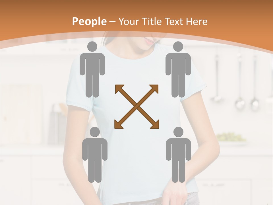 Woman Cooking In Kitchen PowerPoint Template