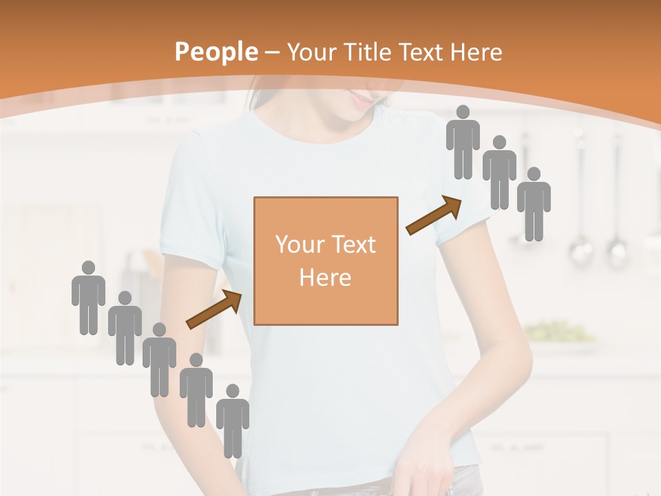 Woman Cooking In Kitchen PowerPoint Template