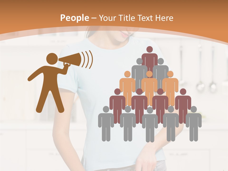 Woman Cooking In Kitchen PowerPoint Template