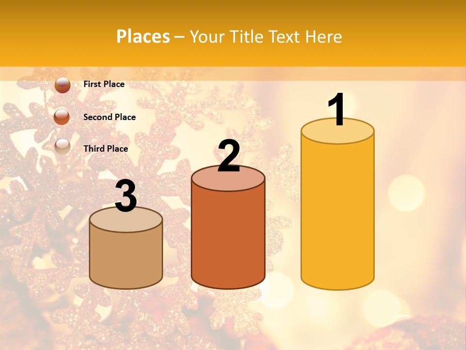 Golden Christmas Lights PowerPoint Template