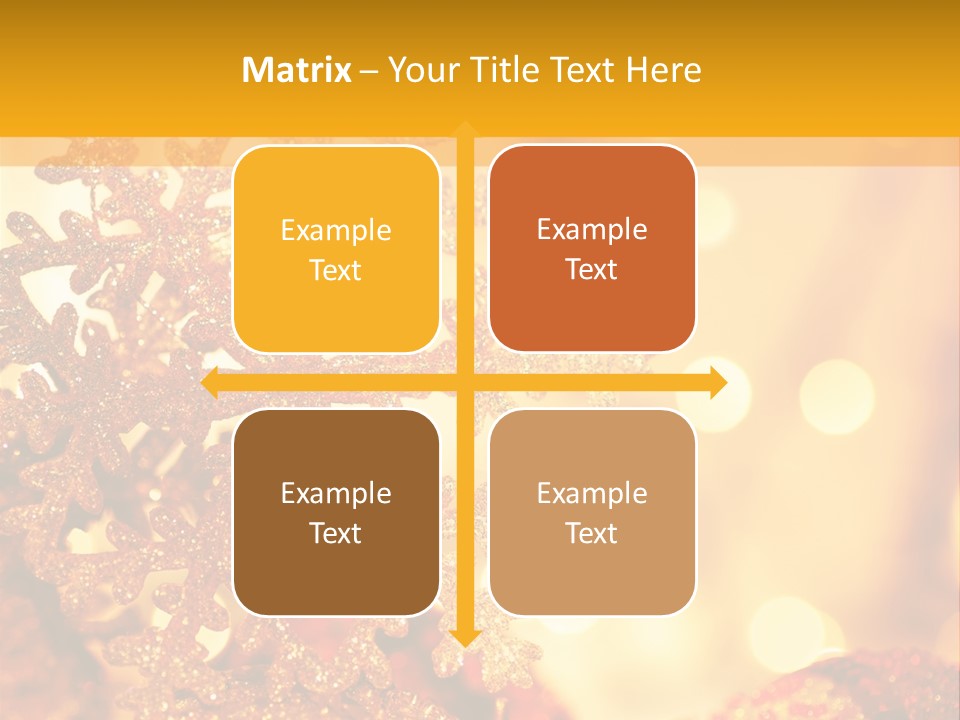 Golden Christmas Lights PowerPoint Template