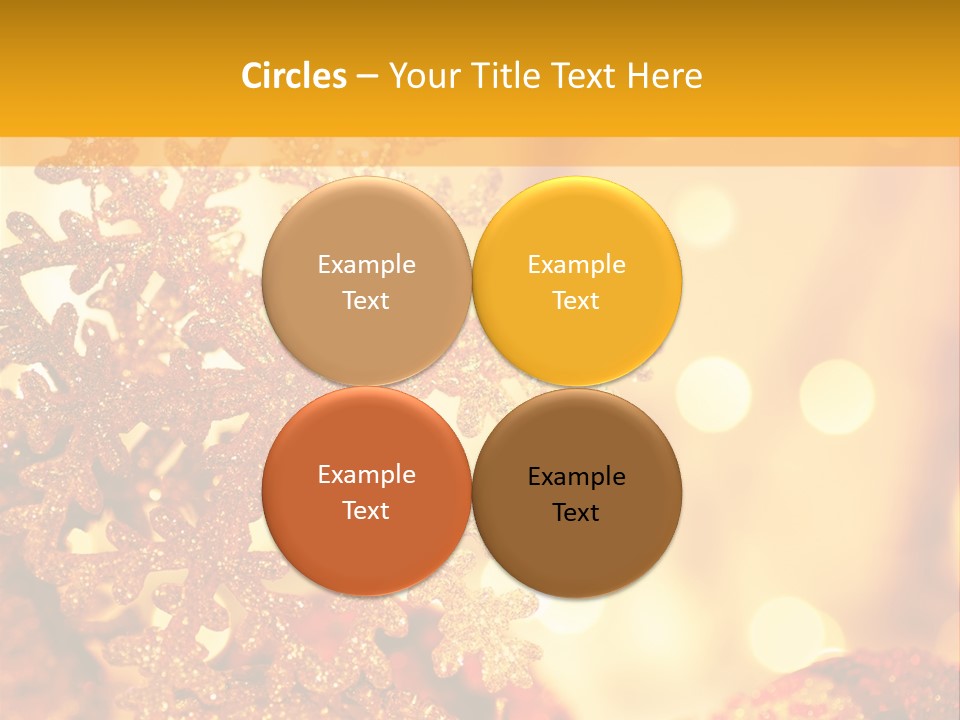 Golden Christmas Lights PowerPoint Template