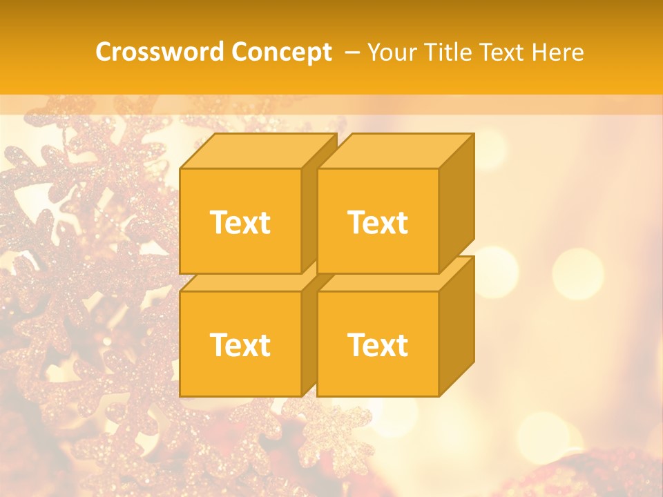 Golden Christmas Lights PowerPoint Template