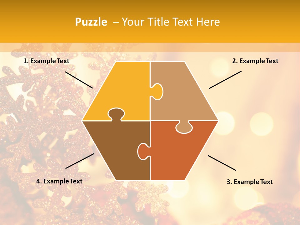 Golden Christmas Lights PowerPoint Template