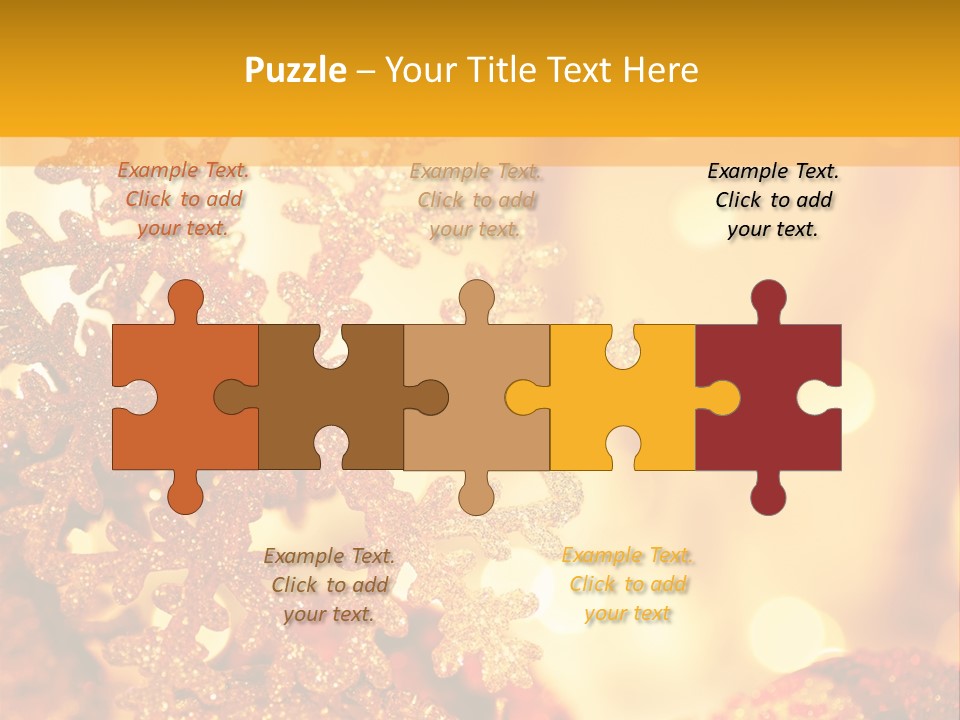 Golden Christmas Lights PowerPoint Template