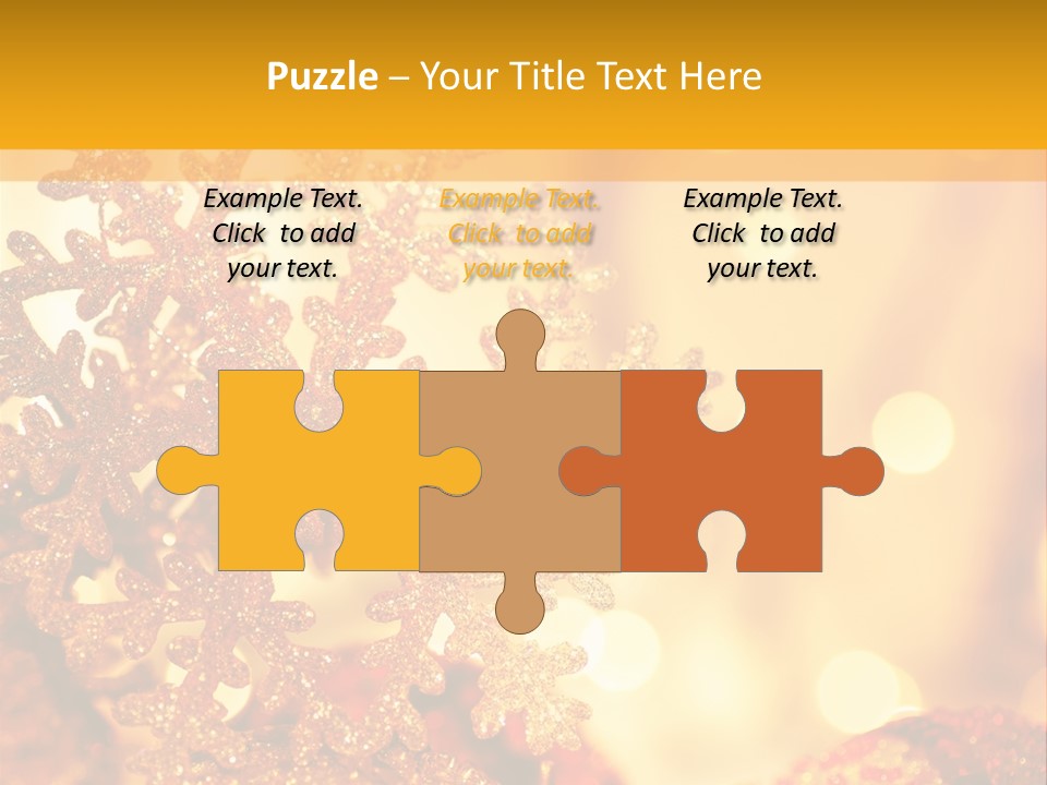 Golden Christmas Lights PowerPoint Template