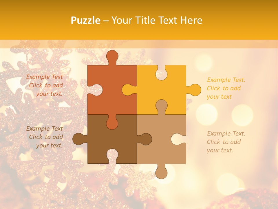 Golden Christmas Lights PowerPoint Template