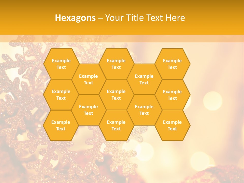 Golden Christmas Lights PowerPoint Template