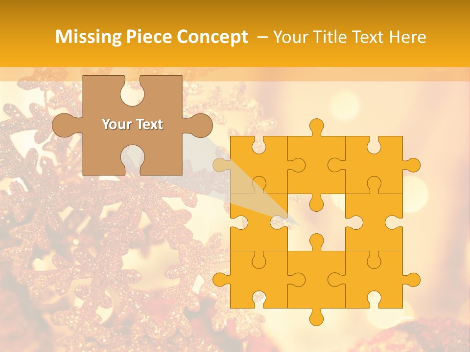 Golden Christmas Lights PowerPoint Template