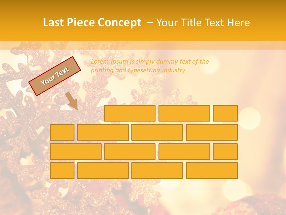 Golden Christmas Lights PowerPoint Template