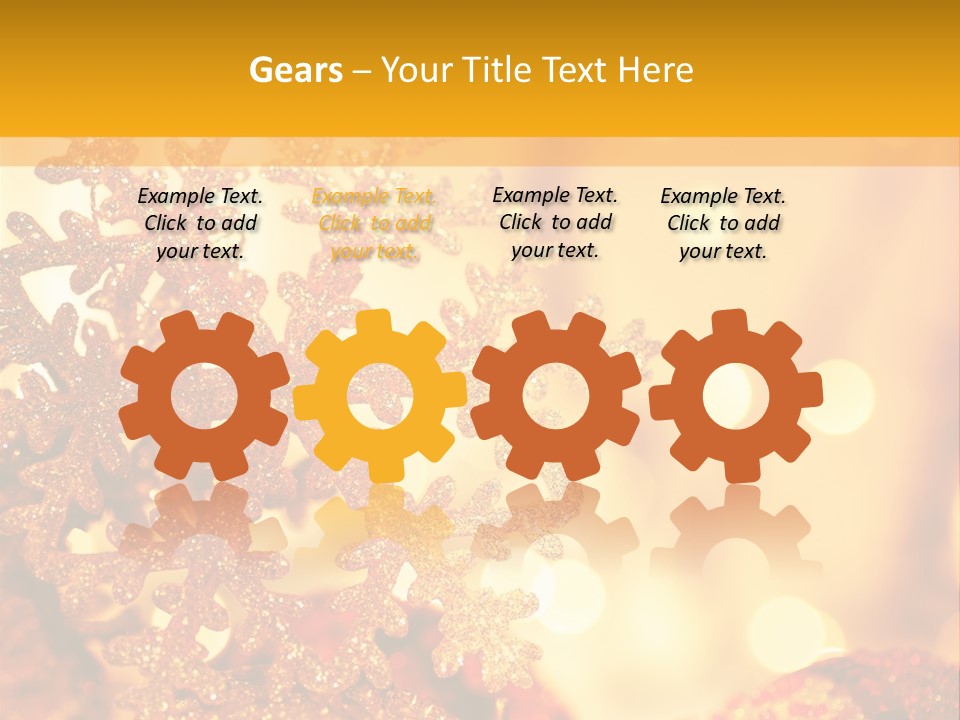 Golden Christmas Lights PowerPoint Template