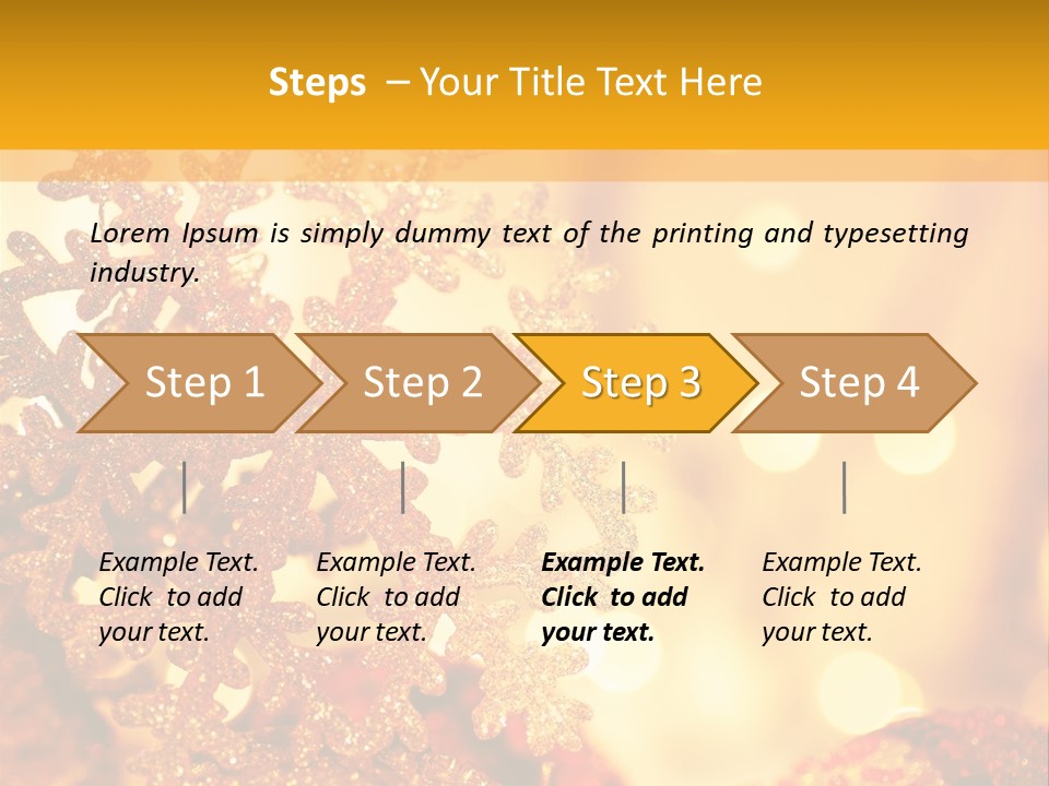 Golden Christmas Lights PowerPoint Template