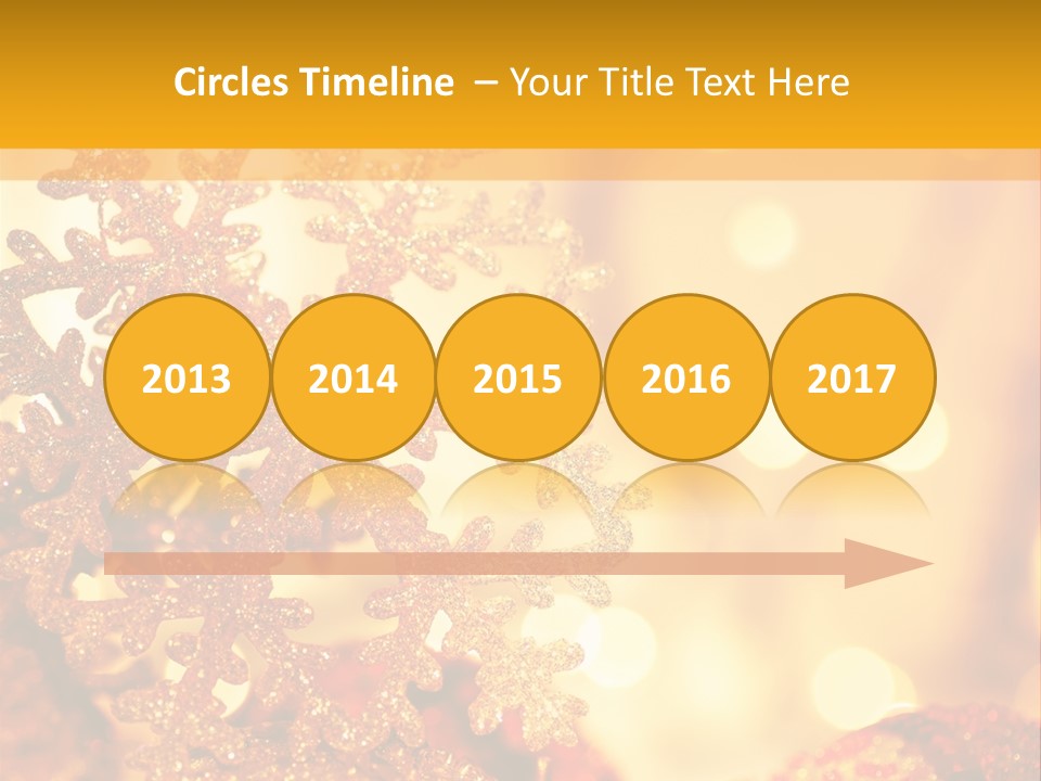 Golden Christmas Lights PowerPoint Template