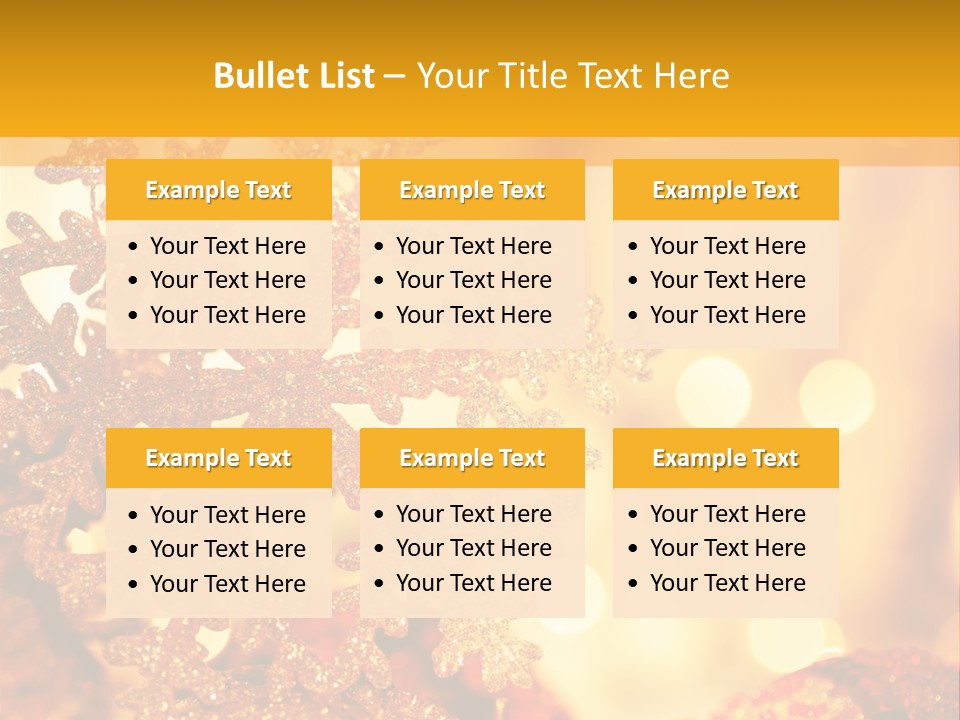 Golden Christmas Lights PowerPoint Template