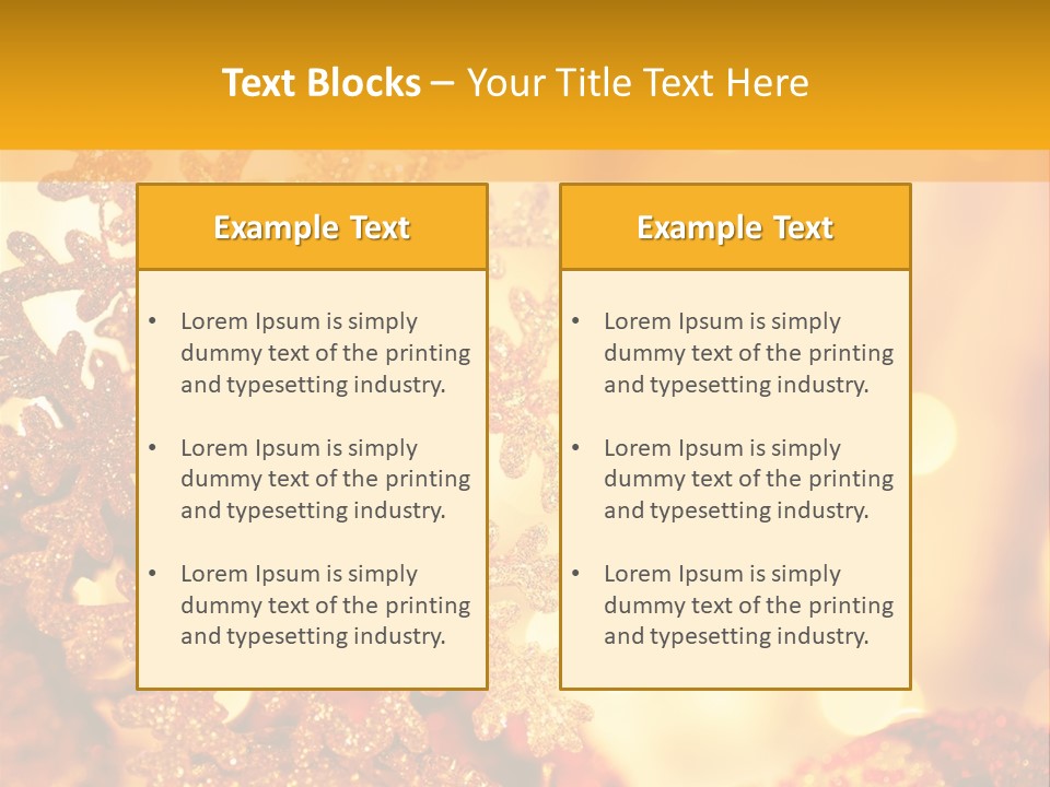 Golden Christmas Lights PowerPoint Template