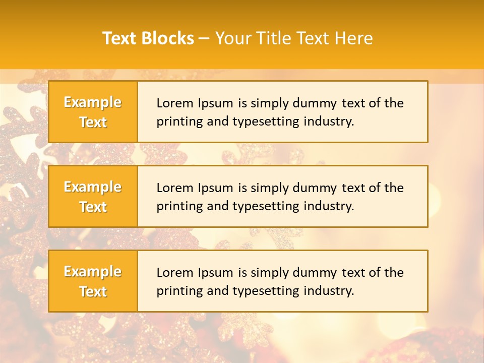 Golden Christmas Lights PowerPoint Template
