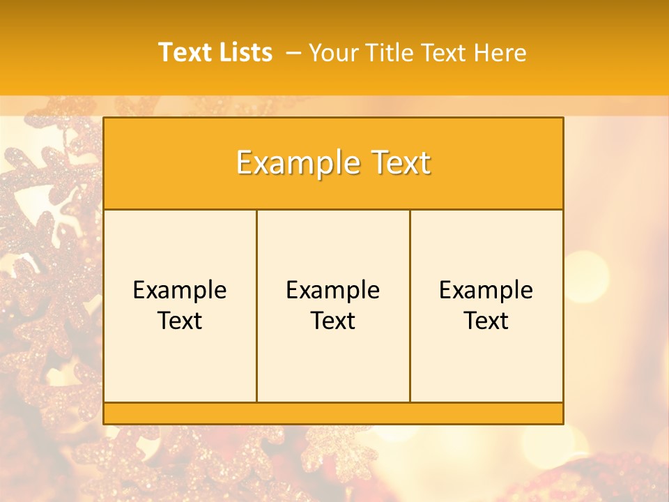 Golden Christmas Lights PowerPoint Template