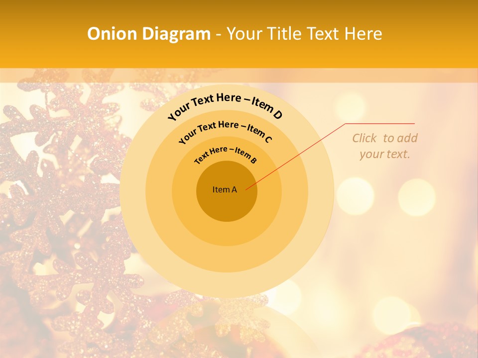 Golden Christmas Lights PowerPoint Template