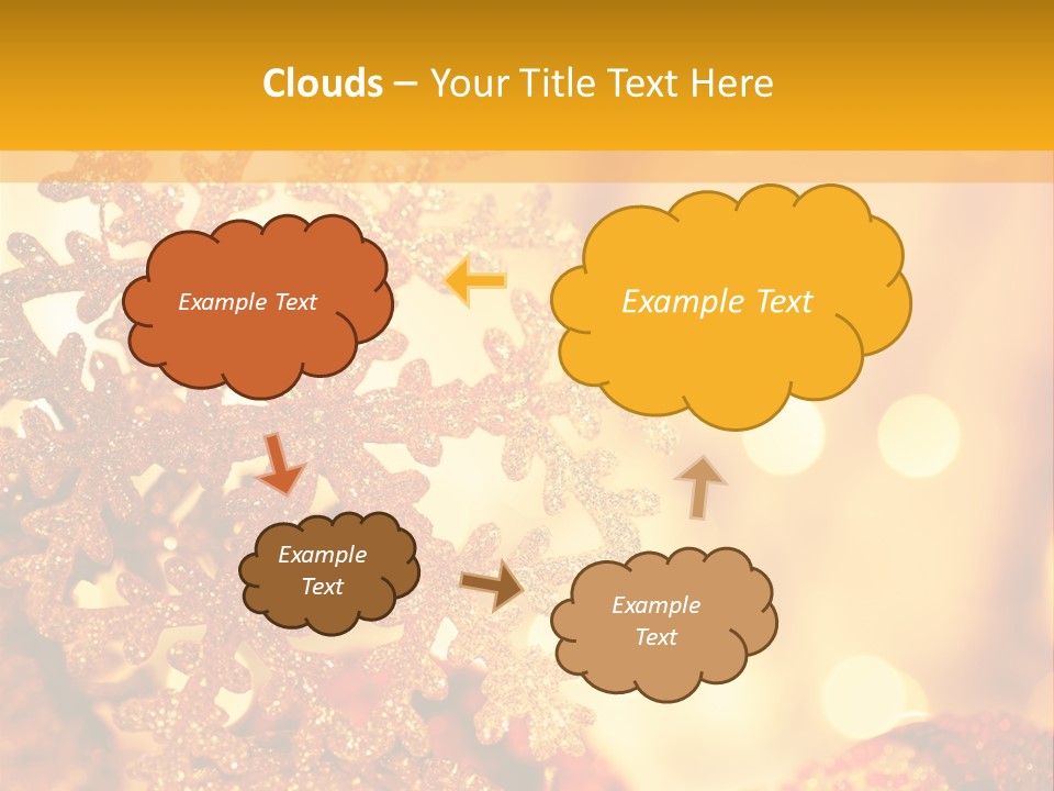 Golden Christmas Lights PowerPoint Template