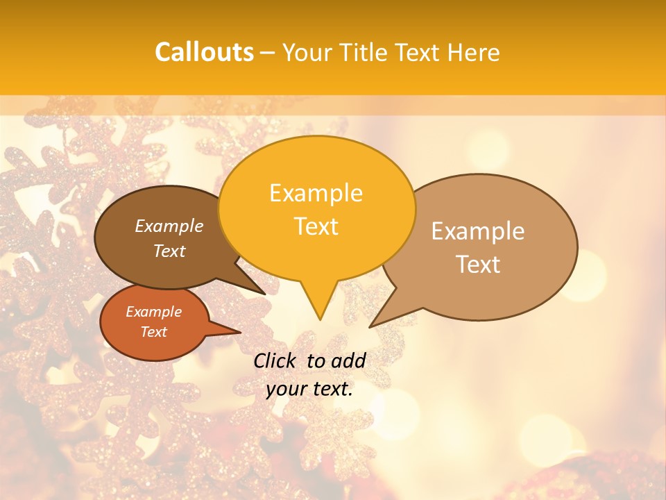 Golden Christmas Lights PowerPoint Template