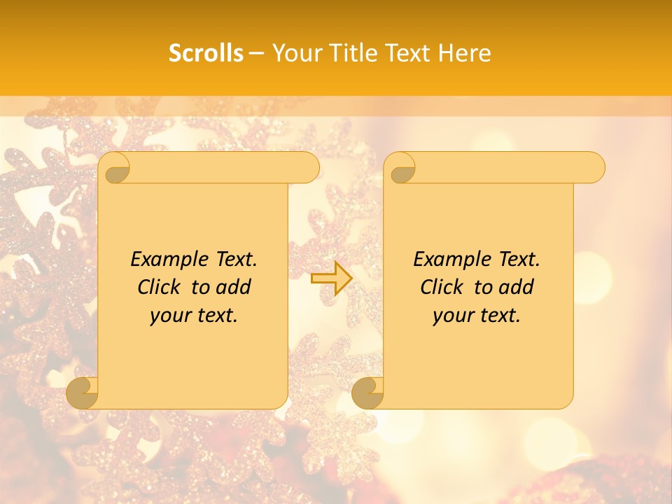 Golden Christmas Lights PowerPoint Template