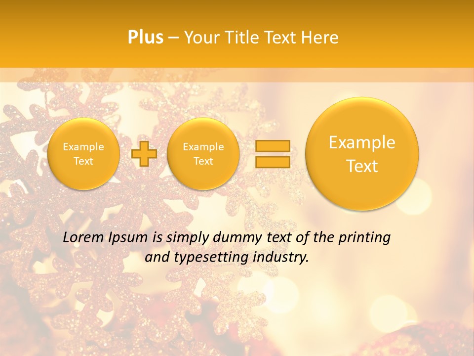 Golden Christmas Lights PowerPoint Template