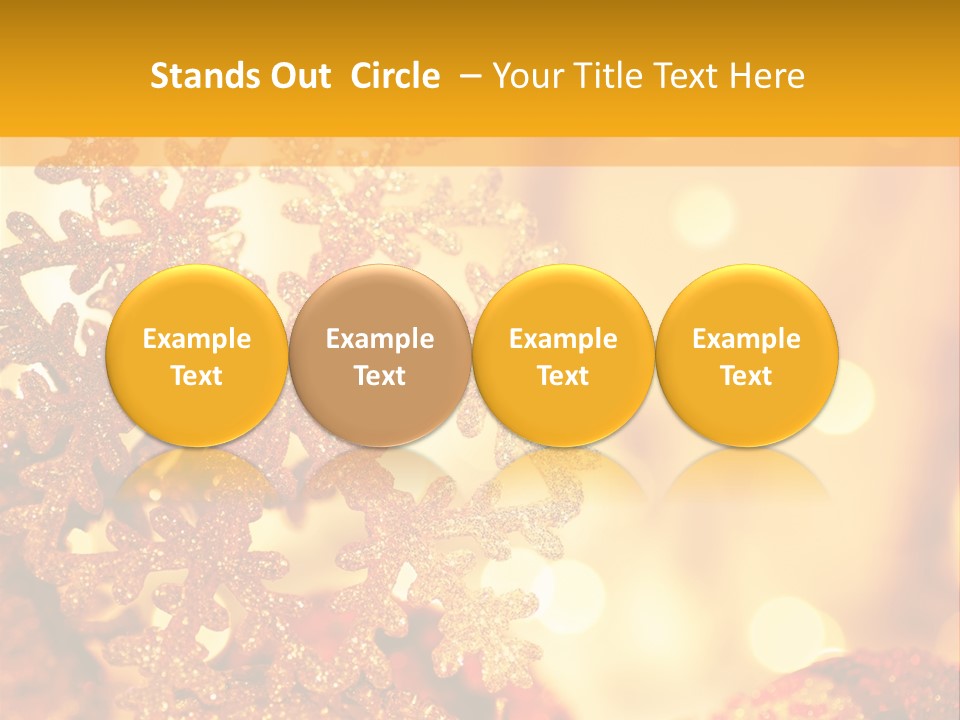 Golden Christmas Lights PowerPoint Template