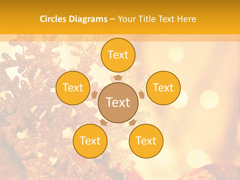 Golden Christmas Lights PowerPoint Template