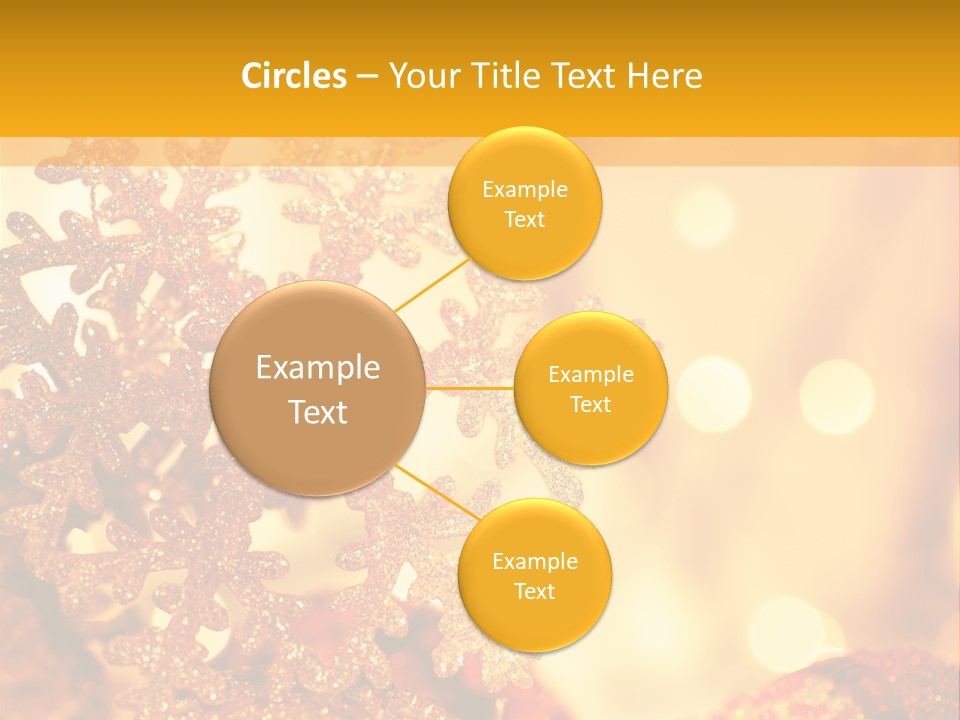 Golden Christmas Lights PowerPoint Template