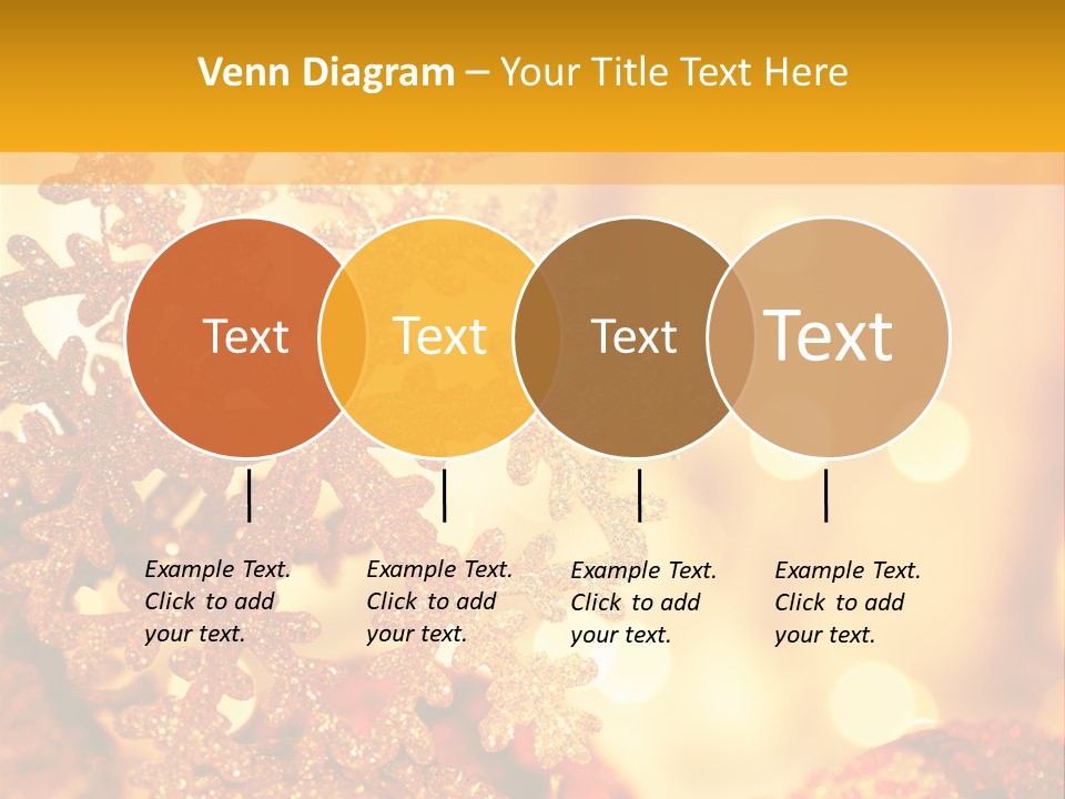 Golden Christmas Lights PowerPoint Template