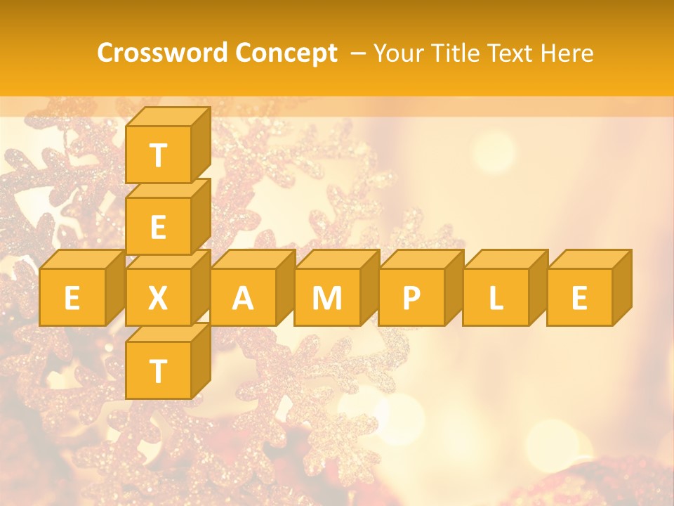 Golden Christmas Lights PowerPoint Template