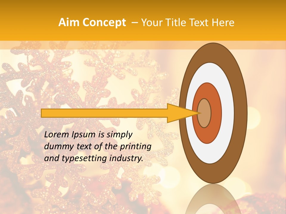 Golden Christmas Lights PowerPoint Template