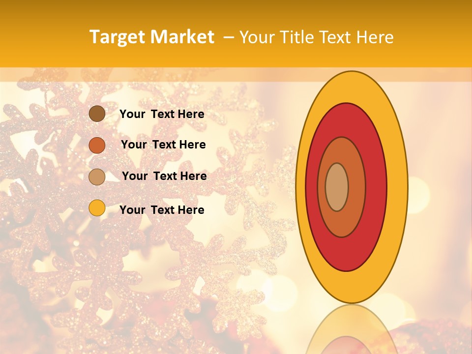 Golden Christmas Lights PowerPoint Template