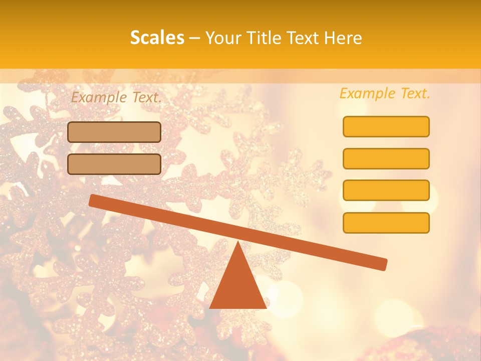 Golden Christmas Lights PowerPoint Template