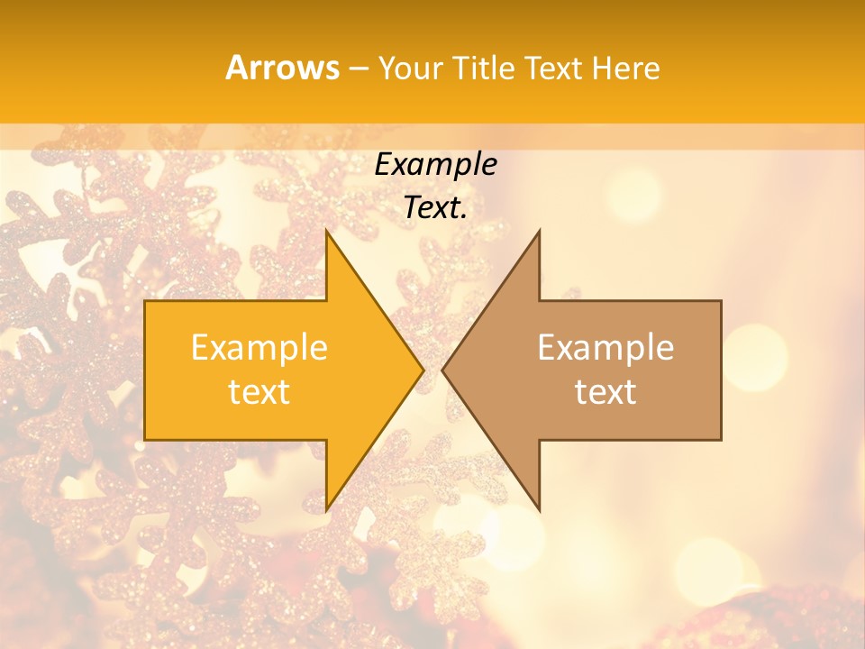 Golden Christmas Lights PowerPoint Template