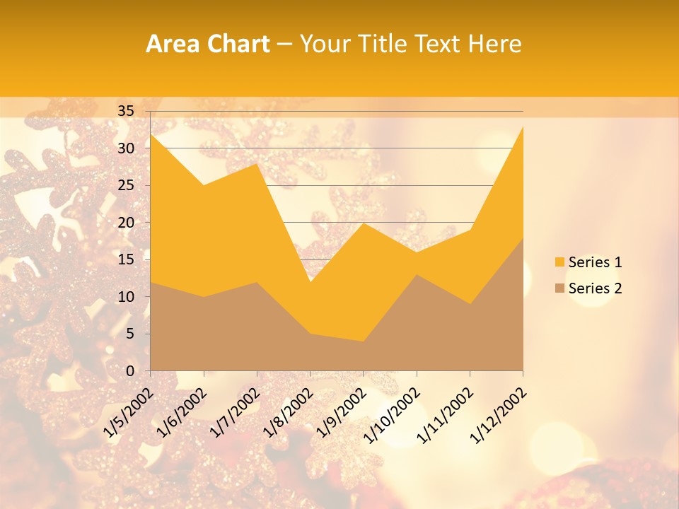 Golden Christmas Lights PowerPoint Template