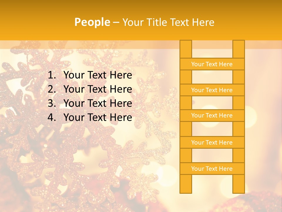 Golden Christmas Lights PowerPoint Template