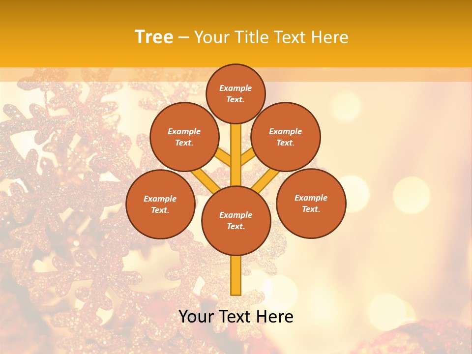 Golden Christmas Lights PowerPoint Template