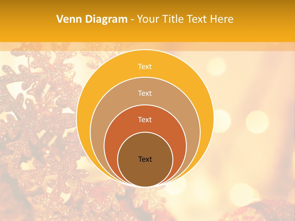 Golden Christmas Lights PowerPoint Template