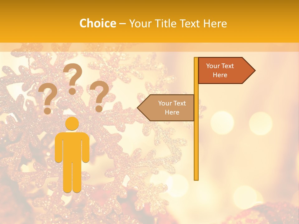 Golden Christmas Lights PowerPoint Template