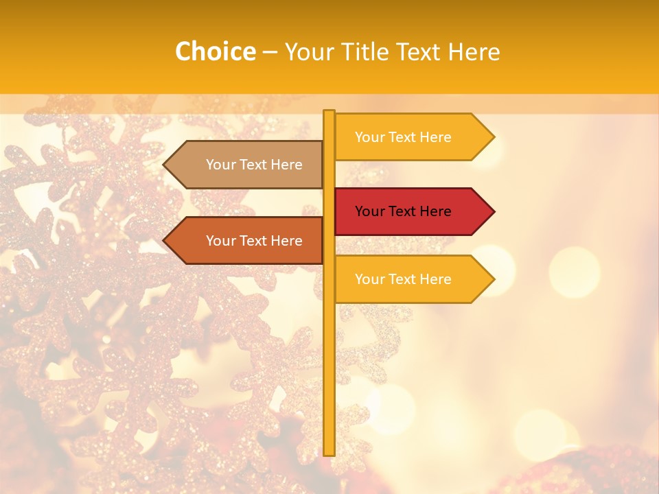 Golden Christmas Lights PowerPoint Template