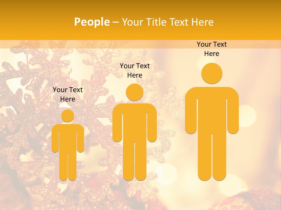 Golden Christmas Lights PowerPoint Template