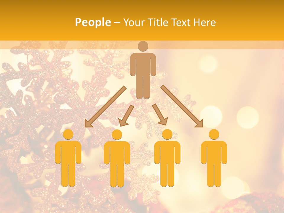 Golden Christmas Lights PowerPoint Template