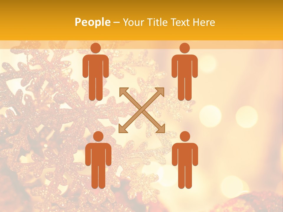 Golden Christmas Lights PowerPoint Template